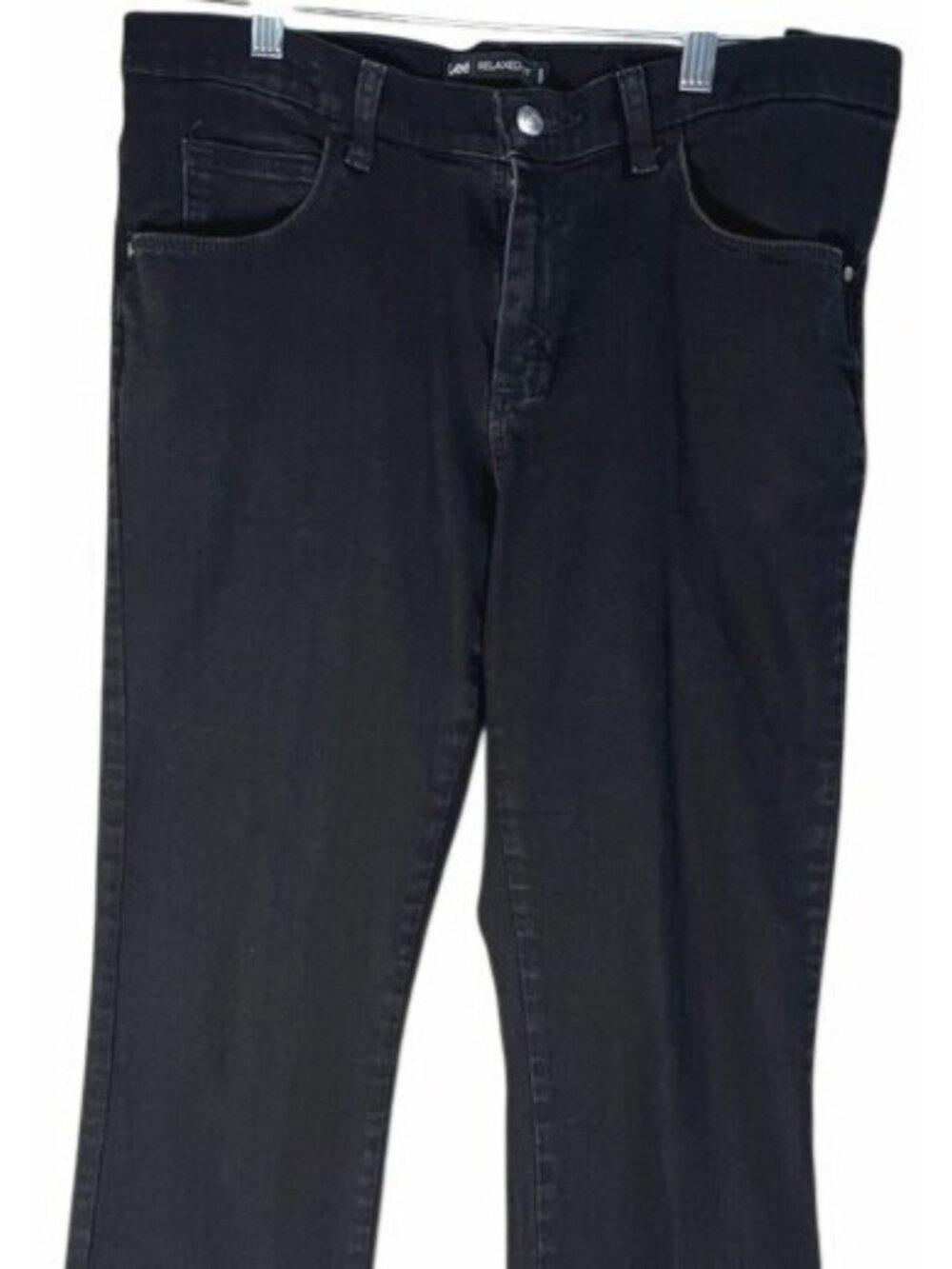 Lee Rider Jeans Womens Size 10 Petite Black Straight Relaxed Fit 5 Pocket Denim - Picture 9 of 16
